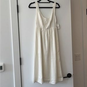 Corset midi dress white